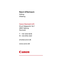 Canon Visitkort - 2018